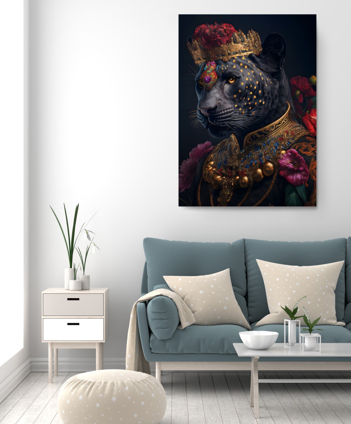 Majesty Black Panther Animal Kingdom Motivation Canvas Print Wall Art