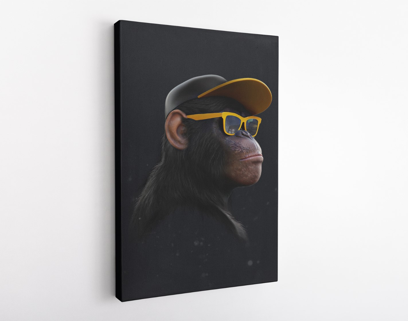 Swag Monkey with Sunglass Motivation Canvas Wall Art