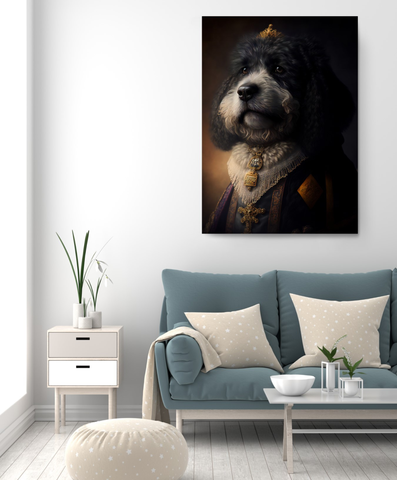 Imperial Dog Animal Kingdom Motivation Canvas Print Wall Art