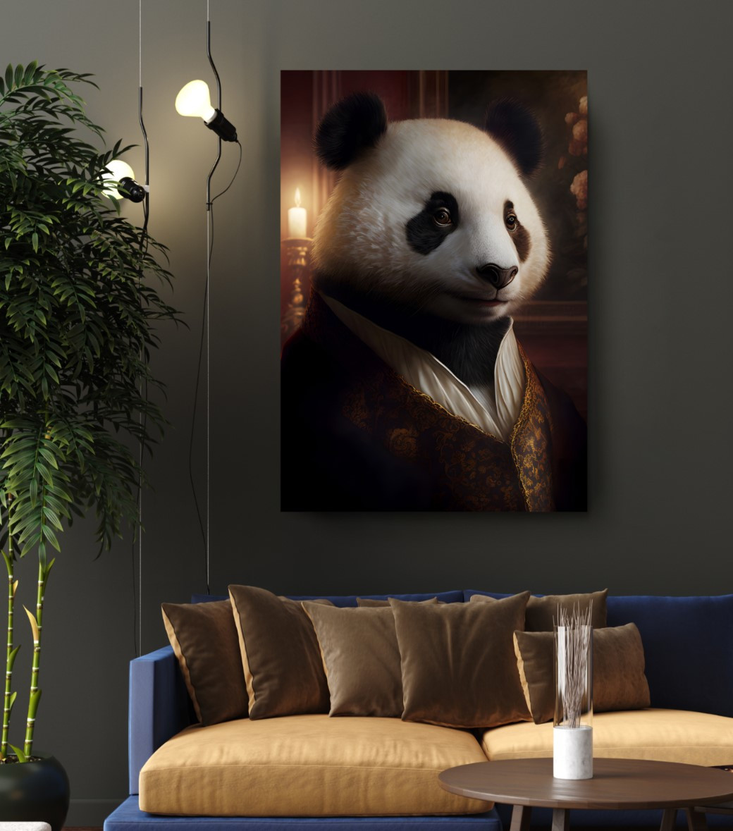 Adviser Panda Mentor Animal Kingdom Motivation Canvas Print Wall Art
