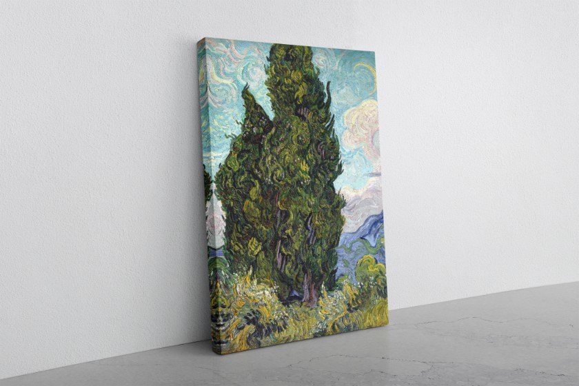 Cypresses Reproduction Canvas Print Wall Art Van Gogh