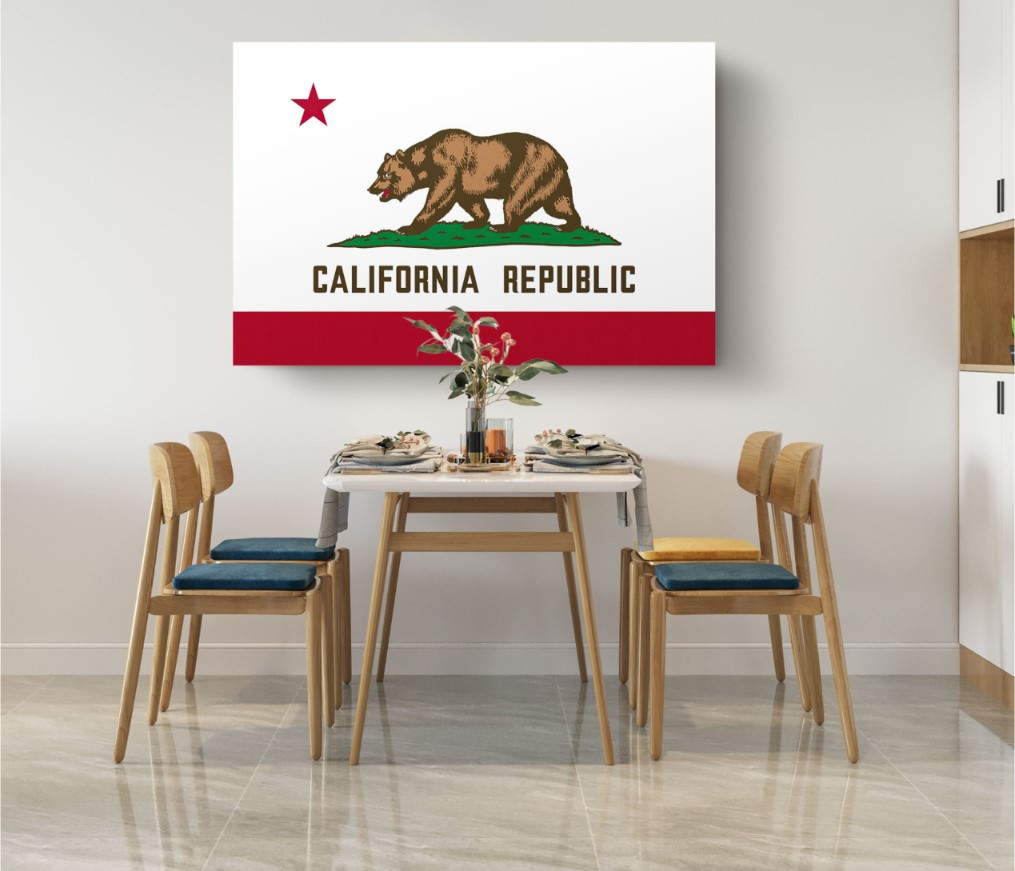 California State Flag USA Flags Edition Canvas Wall Art Home Decoration