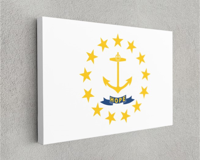 Rhode Island  State Flag USA Flags Edition Canvas Wall Art Home Decoration