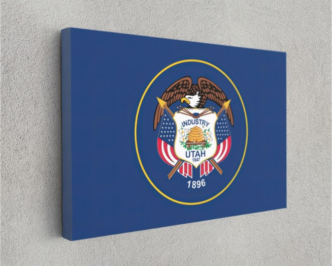 Utah State Flag USA Flags Edition Canvas Wall Art Home Decoration