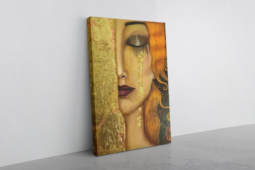 Freya's Tears Reproduction Canvas Print Wall Art Gustav Klimt