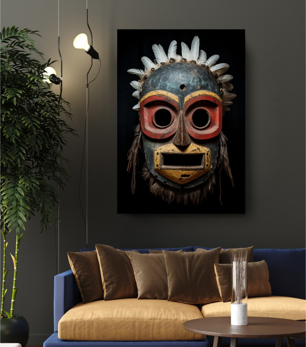 Guardian of Wisdom African Mask Africa Edition Canvas Wall Art Home Decoration