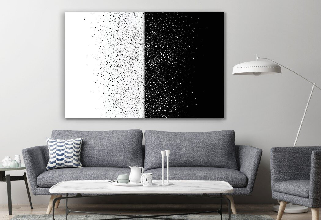 Stars Dust Scattered Glitter in Galaxy Snow Winter Canvas Print