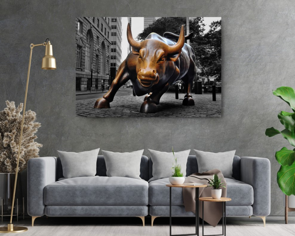 Charging Bull New York Canvas Print City Wall Art Home Decoration