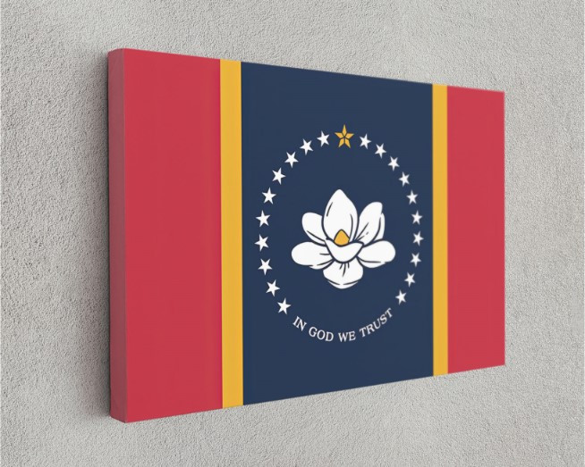 Mississippi State Flag USA Flags Edition Canvas Wall Art Home Decoration